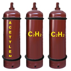 khí acetylen c2h2 cấp bằng chai 40l